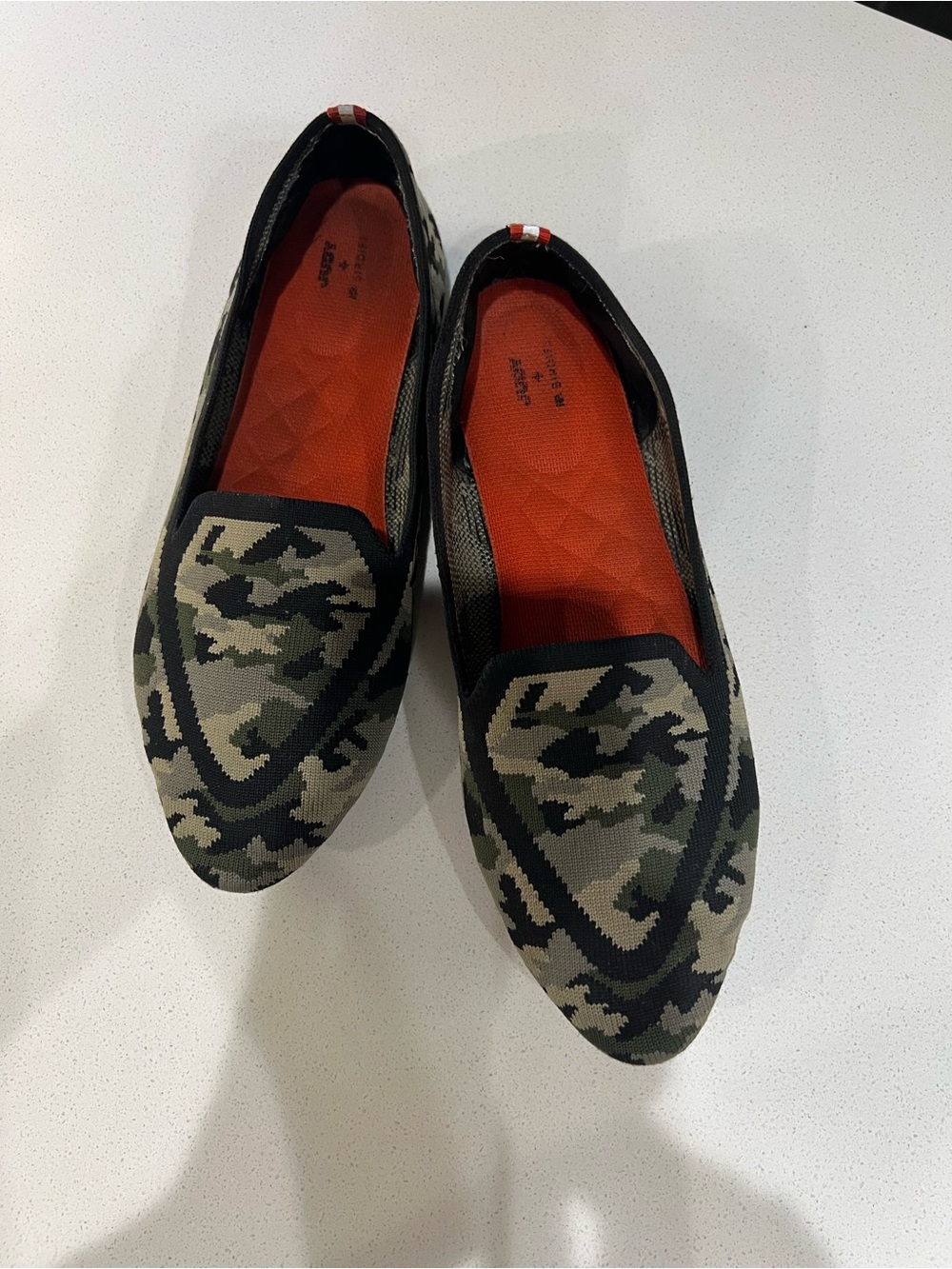 Camouflage Slip-On Loafers in Green